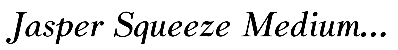 Jasper Squeeze Medium Italic